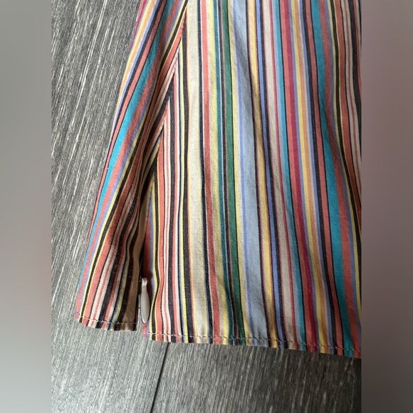 Petersyn Arabella Sunset Cold Shoulder Striped Cotton Avant Garde-esque Blouse M - Picture 9 of 14